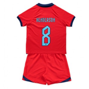 England Jordan Henderson #8 Replica Away Stadium Kit for Kids World Cup 2022 Short Sleeve (+ pants)
